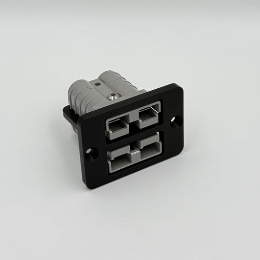 Double Anodised Black Flush Mount Billet CNC Aluminium 50amp Anderson Plug Mount
