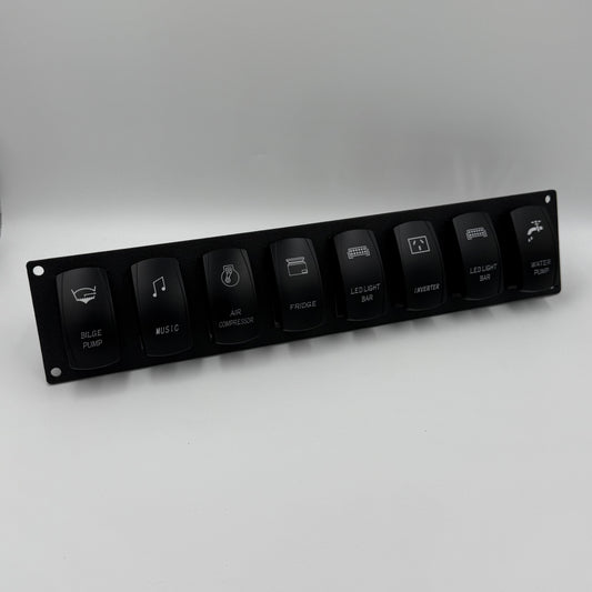 Eight Rocker Switch Panel