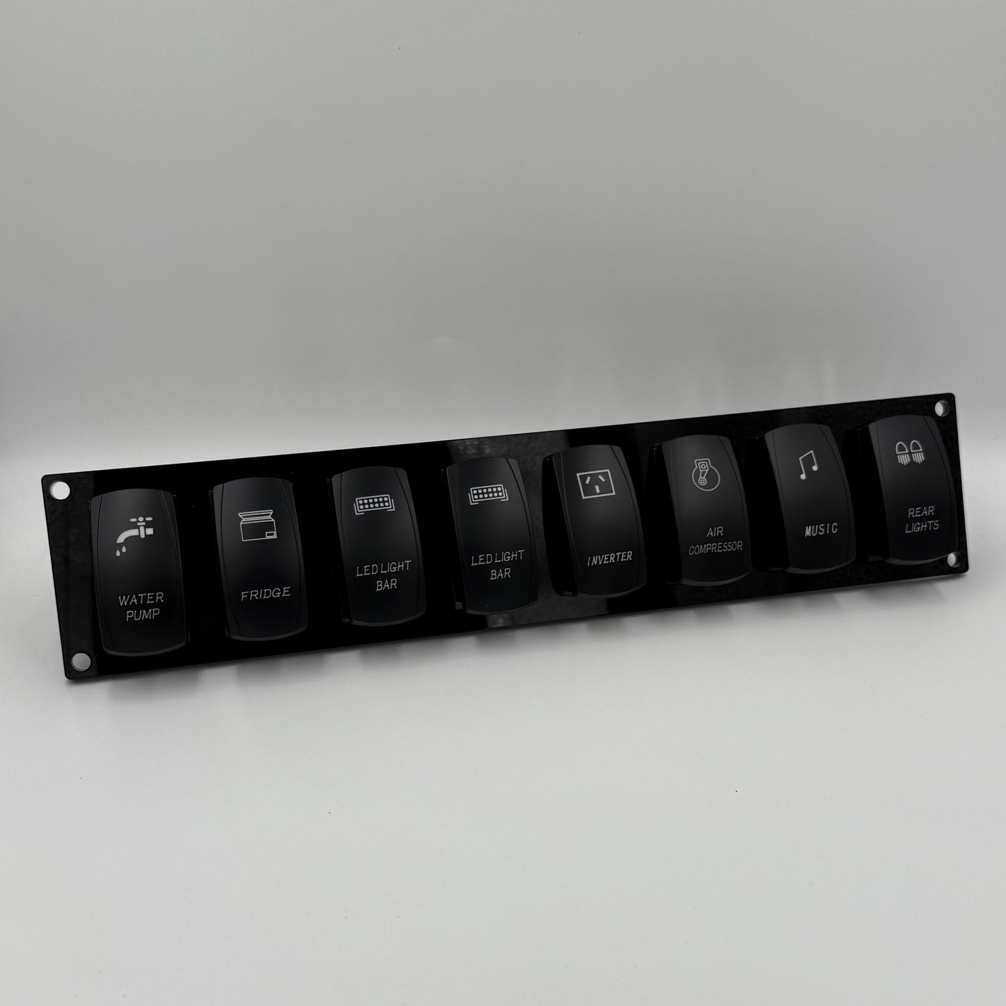 Eight Rocker Switch Panel