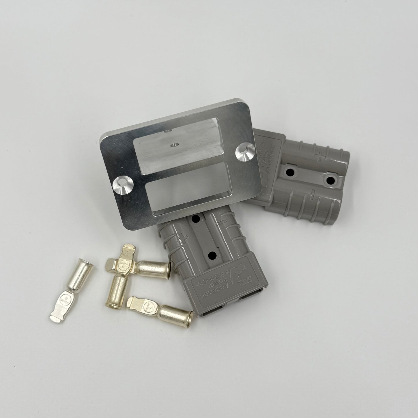 Double Flush Mount Billet CNC Aluminium 50amp Anderson Plug Mount