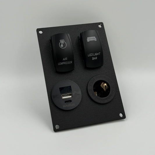 Two Rocker Switch - Power/Switch Panel