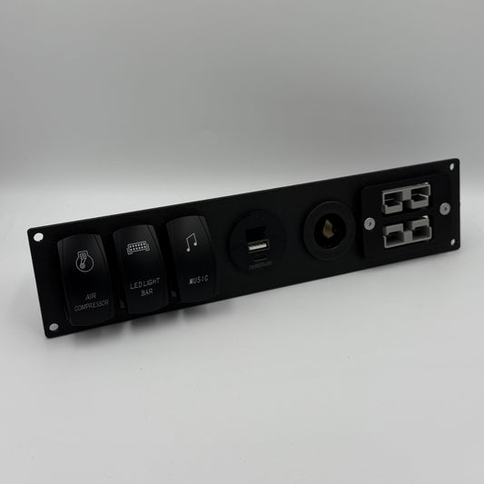 Three Rocker Switch - Power/Switch Panel