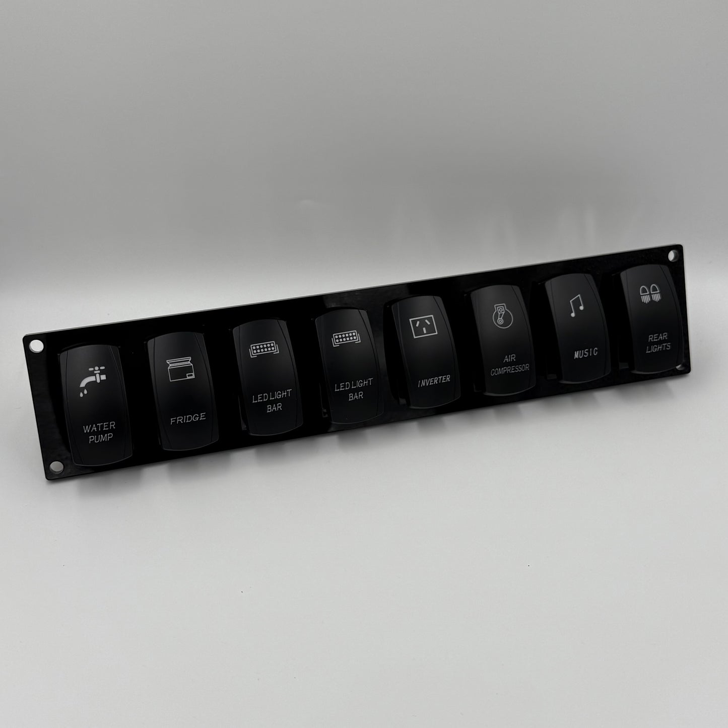 Eight Rocker Switch Panel