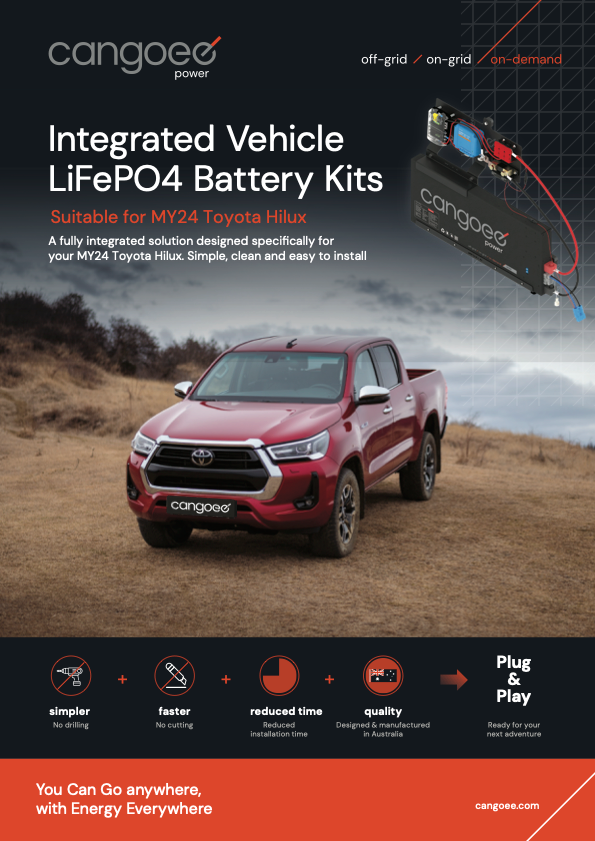 Cangoee - Toyota N80 Hilux- 110Ah Lithium (LiFePO4) Capacity