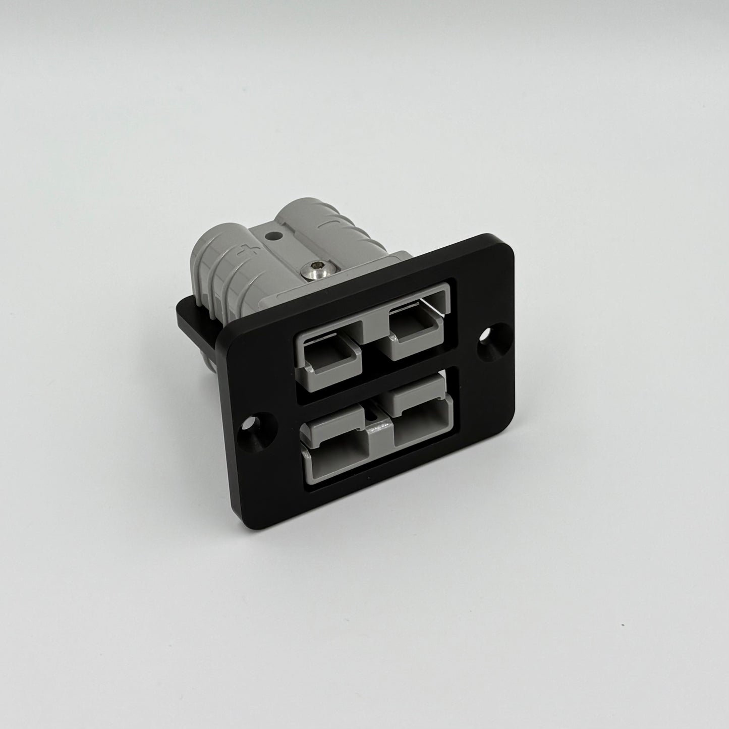 Double Anodised Black Flush Mount Billet CNC Aluminium 50amp Anderson Plug Mount