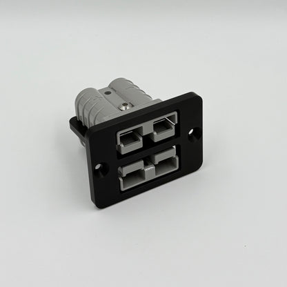 Double Anodised Black Flush Mount Billet CNC Aluminium 50amp Anderson Plug Mount