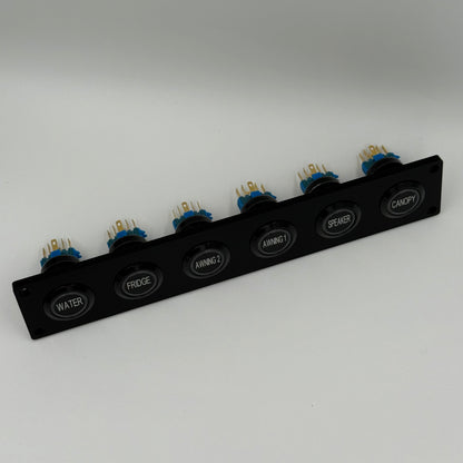 Six Push Button Switch Panel - Long