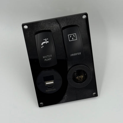 Two Rocker Switch - Power/Switch Panel