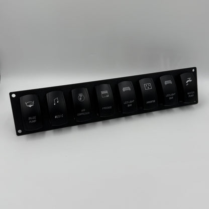 Eight Rocker Switch Panel
