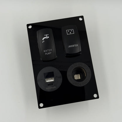 Two Rocker Switch - Power/Switch Panel