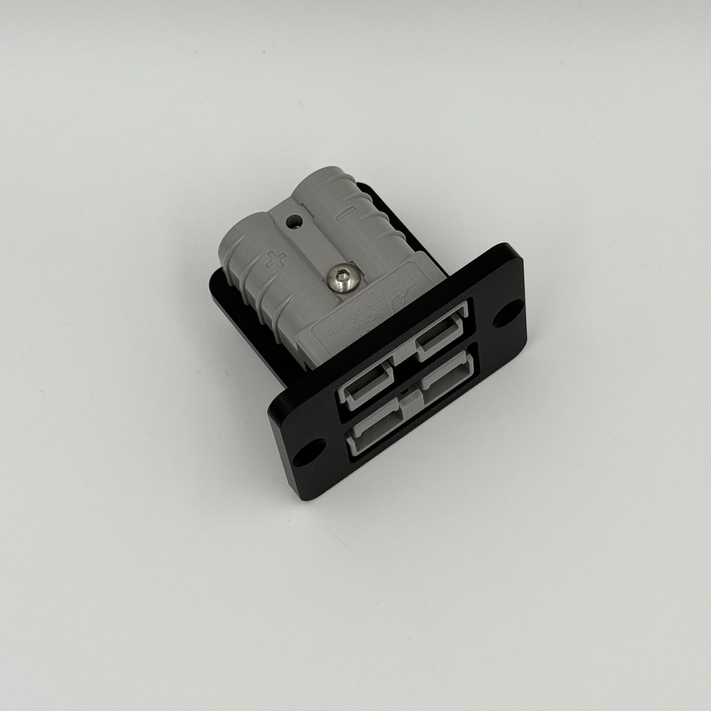 Double Anodised Black Flush Mount Billet CNC Aluminium 50amp Anderson Plug Mount