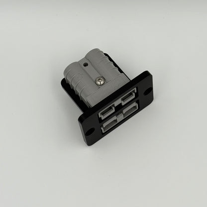 Double Anodised Black Flush Mount Billet CNC Aluminium 50amp Anderson Plug Mount