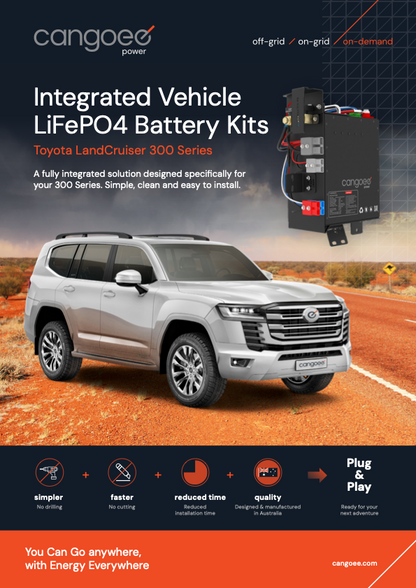 Cangoee - Toyota Landcruiser 300 Series - 110Ah Lithium (LiFePO4) Capacity