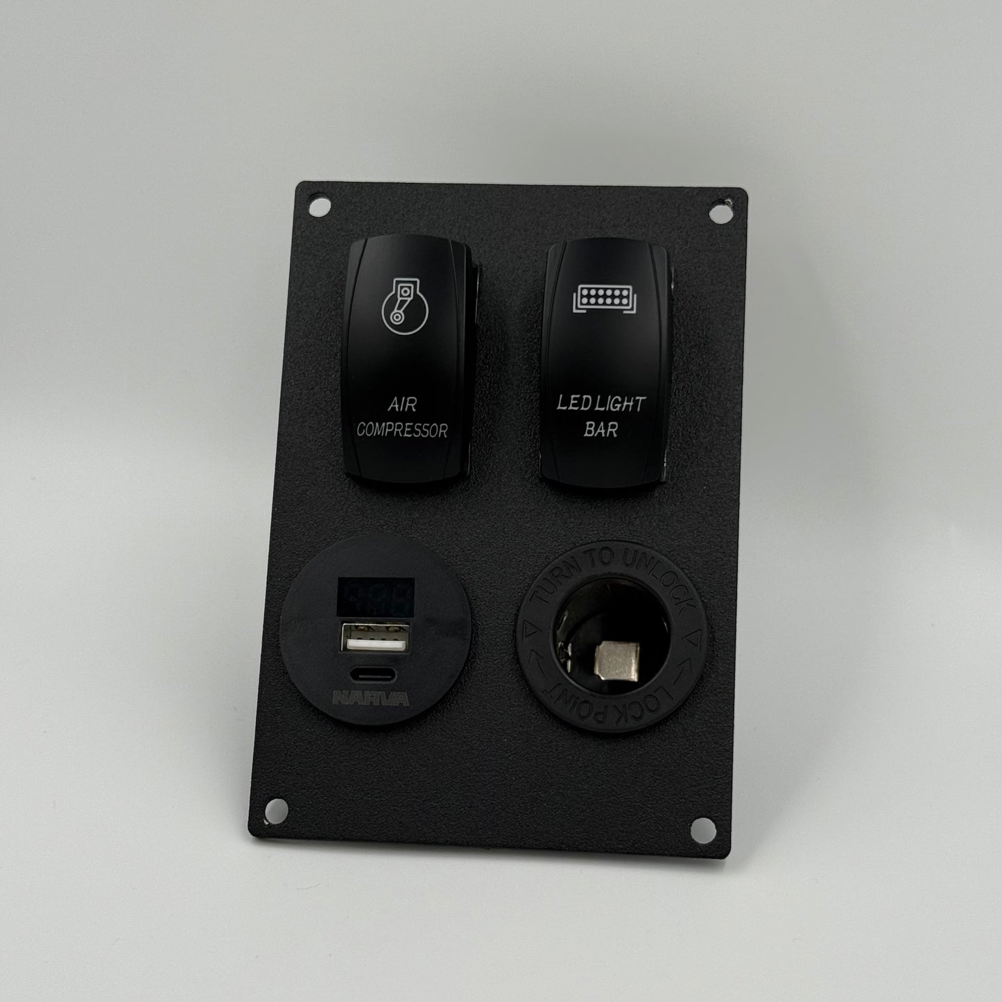 Two Rocker Switch - Power/Switch Panel