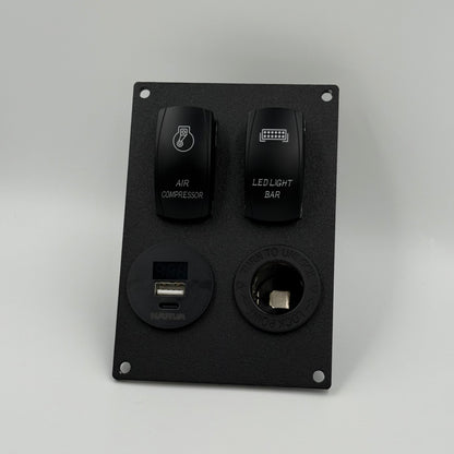 Two Rocker Switch - Power/Switch Panel