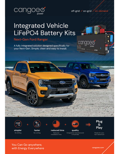 Cangoee - Ford Ranger PXIII - 110Ah Lithium (LiFePO4) Capacity